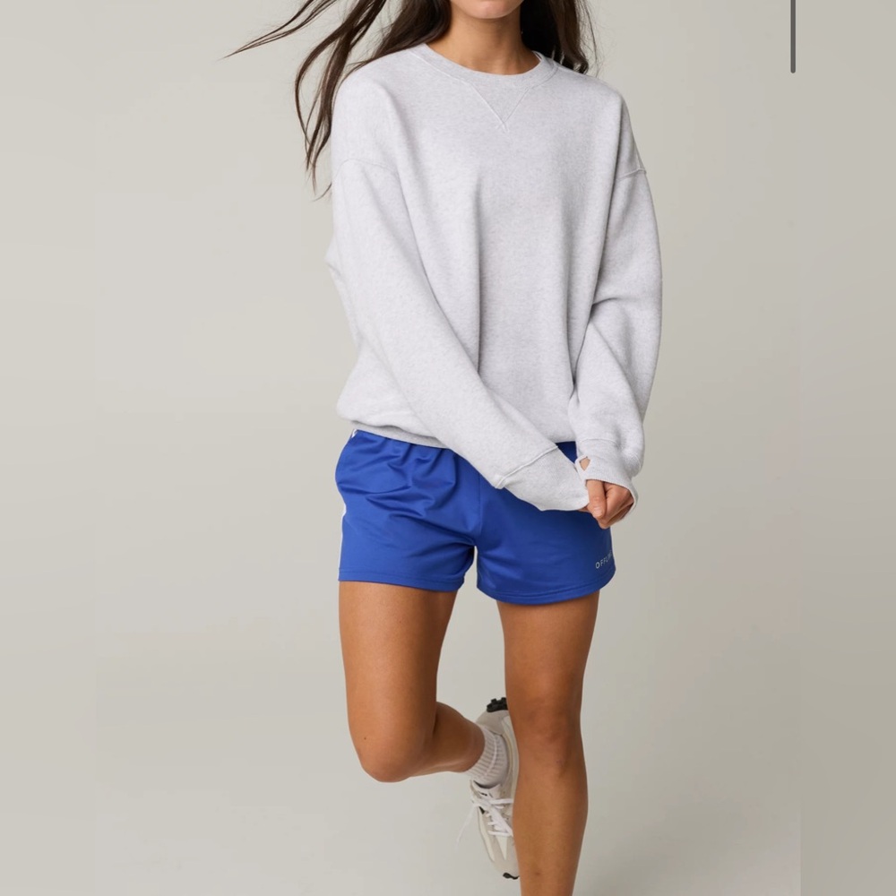 NWOT OFFLINE by Aerie Cloud Fleece Oversized Crewneck - Light Heather Grey - S